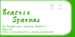 beatrix szarvas business card